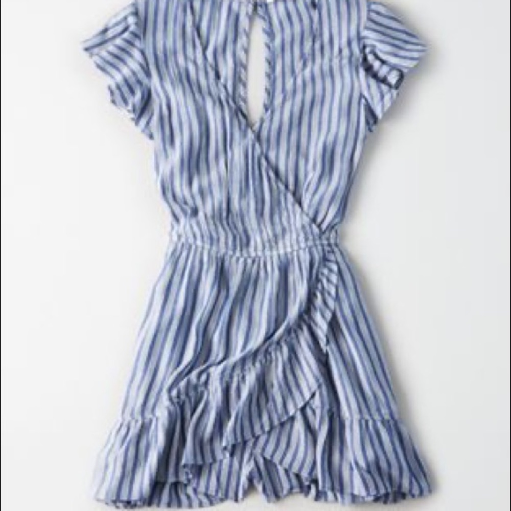 AE ruffle front romper